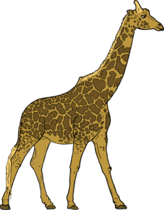Walking Giraffe Clip Art